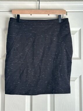 Fenn Wright Manson Black Knit Pencil Skirt with Subtle Heathering
